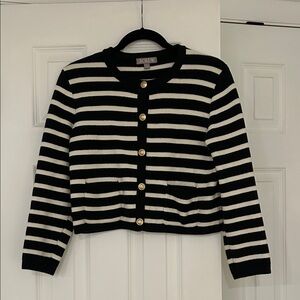 J. Crew Stripe Emilie Lady Jacket Cardigan Sweater